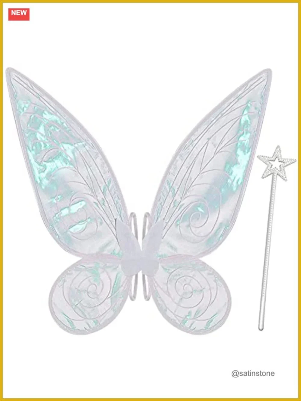 Fairy Wings for Women & Kids Organza Underwire Halloween Costume Accessory